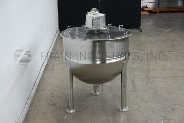 300 gallon Lee #300D9MS, 316 Stainless Steel jacketed double motion kettle, 54" dia. x 40" deep with 20" - Image 4