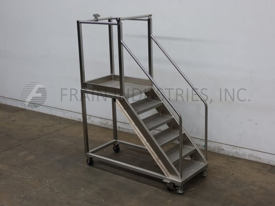 5 Step EHS Solutions CST110, Stainless Steel with 34" x 30" standing platform, 41" high guard rail & locking - Image 1