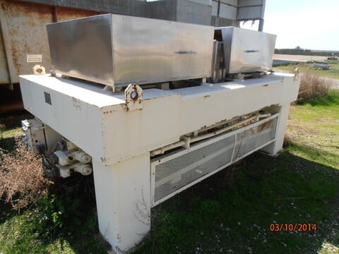Hubert C. Stollenwerk #HCS E-118, Horizontal Fruit Press, 36" x 36" Stainless Steel Platens, 3" trough side - Image 2