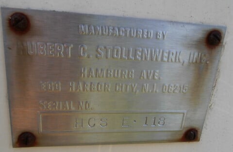 Hubert C. Stollenwerk #HCS E-118, Horizontal Fruit Press, 36" x 36" Stainless Steel Platens, 3" trough side - Image 4