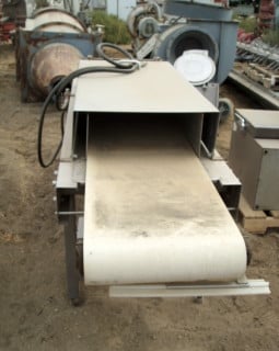 Shredder, Carbon Steel, 7" diameter x 15" face rotor, 18" width x 8' L conveyor, 4' L Stainless Steel housing - Image 2