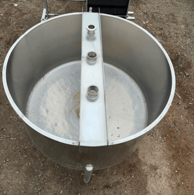 200 gallon Stainless Steel Cone-Bottom Tank, 48" diameter x 24" deep, 2" diameter Center bottom outlet, (2) - Image 5