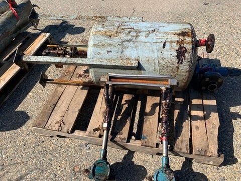 25 gallon 16" x 24", Carbon Steel Tank, 1.5" center bottom outlet, (2) 1.5" top openings - Image 2