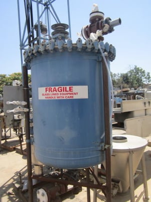 90 gallon Pfaudler, Glass-Lined Tank, 24" diameter x 48" straight side, 6" sight glass, atmospheric psi/FV @ - Image 1