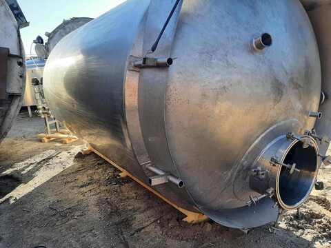 2000 gallon Stainless Steel Tank, 72" diameter x 104" H 5-zone jacketed vessel, 18" diameter Top manway, 3" - Image 1