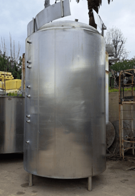 2000 gallon Stainless Steel Tank, 72" diameter x 104" H 5-zone jacketed vessel, 18" diameter Top manway, 3" - Image 2