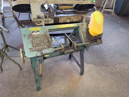 9.5" x 11" Wellsaw #58B, portable bandsaw, 1/2" x.025" x7' 9" blade, 76-141-268 SFPM, S/N 7885 - Image 2