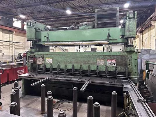 5/8" x 12' Cincinnati #5FL12, hydraulic shear, front operated power back gauge, (2) front arms, scrap chute - Image 2