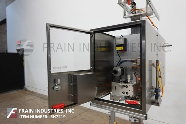 Axon #EZ-130, automatic, tamper evident shrink neck bander or sleeve label applicator with Model EZ-36 shrink - Image 2