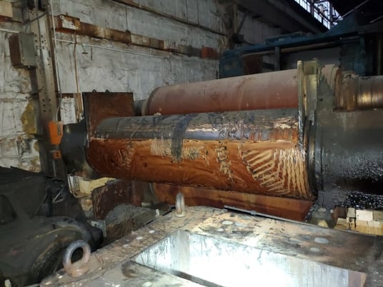24" x 84" Farrel, rubber mill, cored for cooling, 17" bushing journals, smooth surface - Image 3