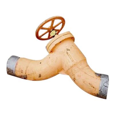 6" Ammonia Valve, Handle diameter: 12" Inlets/outlets: (2) 6" diameter Ports - Image 1