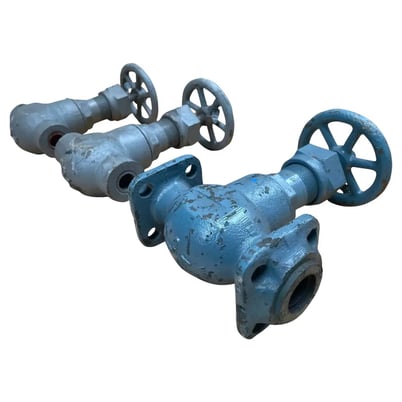 1" Vilter Ammonia Hand Expansion Shut-Off Valve, 4-Bolt (Square Flanges) - Image 2