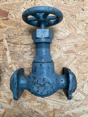1" Vilter Ammonia Hand Expansion Shut-Off Valve, 4-Bolt (Square Flanges) - Image 8