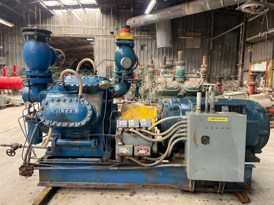 150 HP Vilter #458, 8-Cylinder Reciprocating Compressor Package, 230/460 V., Direct Drive Driven - Image 3