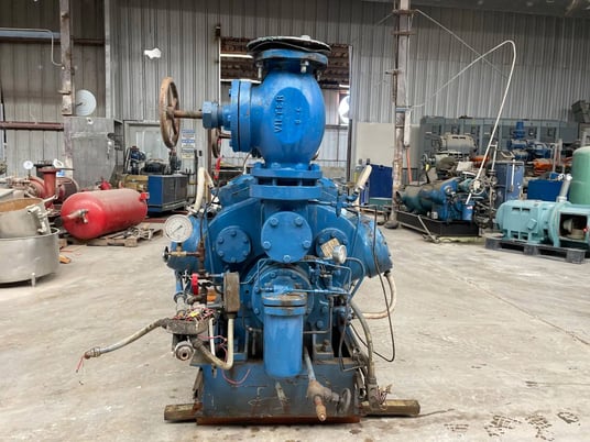 150 HP Vilter #458, 8-Cylinder Reciprocating Compressor Package, 230/460 V., Direct Drive Driven - Image 5