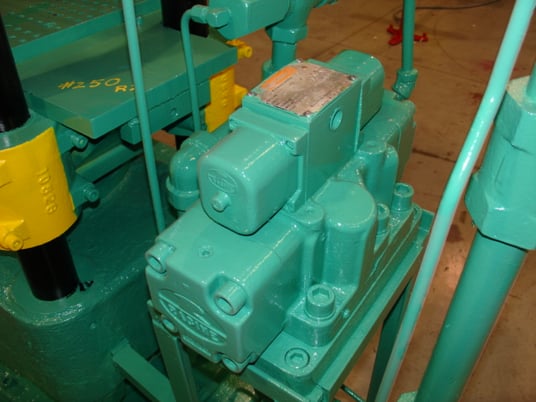 80 Ton, HPM, 20" x 20", upact 4-post, 16" stroke, 15" daylight, 44" work height, some valves, #250 - Image 4