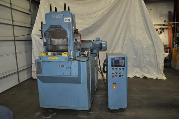 360 Ton, HME, coining press, 2.21" stroke, 19.125" DL, 200 SPM, 16.5" x14" bed, Omni Link, air clutch & brake - Image 1
