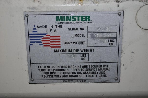 5000 lb. Minster #MDT5-54C, die lift cart, 84" L x 23" W, 43" passline, roller bearing top - Image 4