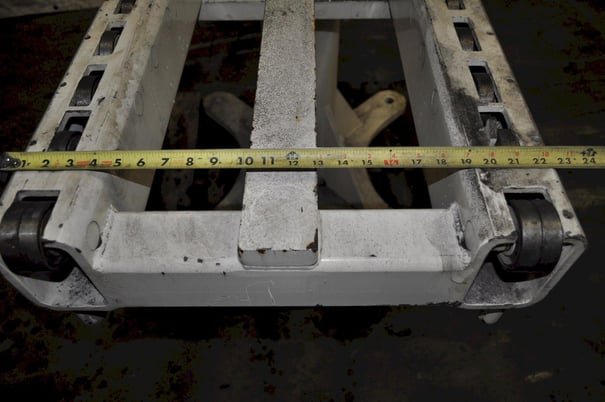 5000 lb. Minster #MDT5-54C, die lift cart, 84" L x 23" W, 43" passline, roller bearing top - Image 6