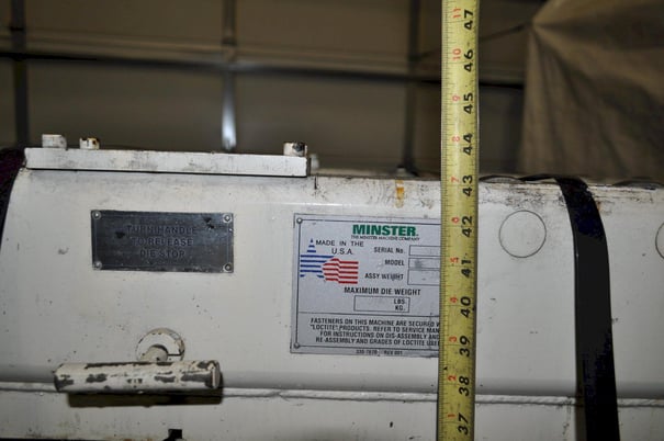 5000 lb. Minster #MDT5-54C, die lift cart, 84" L x 23" W, 43" passline, roller bearing top - Image 9