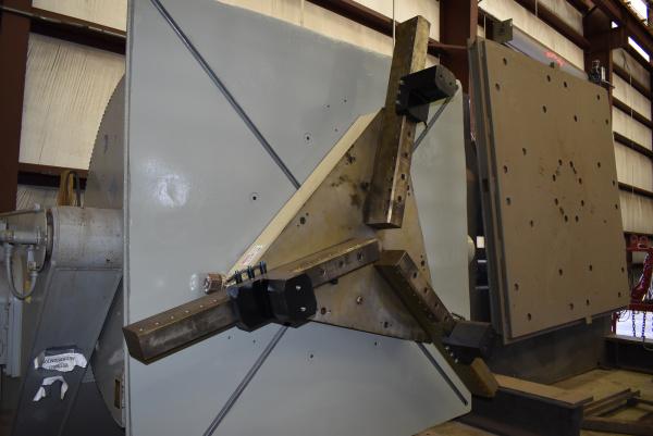 50000 lb. Koike Aronson #HD500FV, positioner w/ chuck, 84" x84" tbl., variable speed rotation, dual gear - Image 3