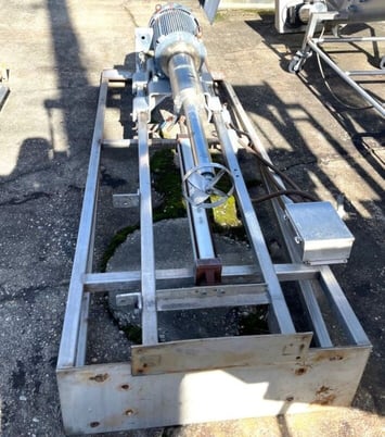 10 HP Stainless Steel Tote/Drum Mixer, 230/460 V., 1160 RPM, pneumatic stand - Image 2