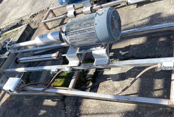 10 HP Stainless Steel Tote/Drum Mixer, 230/460 V., 1160 RPM, pneumatic stand - Image 3