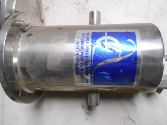 4" diameter x 10" Alsop Engineering, Stainless Steel Filter Housing, straight side, 1/4" pipe fittings - Image 1