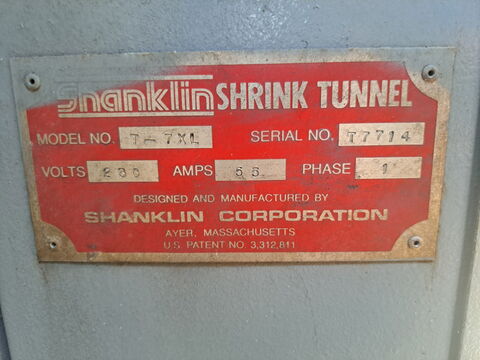 Shanklin #T-7LX, Shrink Tunnel, 15" width mesh belt, 22" width x 8.50" H x 42" L chamber, 1' feed/discharge - Image 4