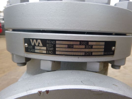 4" Stem & Yoke #Class-300, Gate Valve, Carbon Steel, 740 psi @ 100 deg. F, 410 psi @ 800 deg. F, 2019 - Image 3