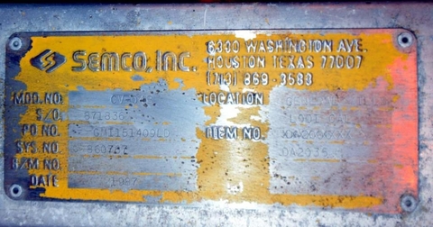 10" Semco #CV-04B, Rotary Airlock Valve, Carbon Steel, 48" H x 9" diameter feed chute, 1/2 HP, 230/460V, 1700 - Image 4