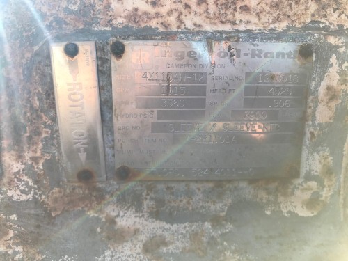1015 GPM @ 4529' TDH, Ingersoll-Rand, 4x11 DAH, 12 STG, 3560 RPM - Image 4