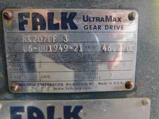 37.8 HP, Falk #RK2070F3, UltraMax Gear Drive, 46.27:1 Ratio geardrive reducer, box, New - Image 5