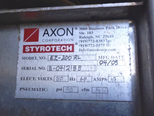 Axon #EZ200, Automatic Shrink Sleeve Applicator, 20-80 sleeves/min., 40-120 neck bands/min., 56-200 mm - Image 4
