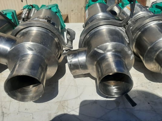 2.5" Tri-Clover #761TR 10W-29S-21/2-316L-12-1, Air-Actuated Control Valve, Stainless Steel - Image 2