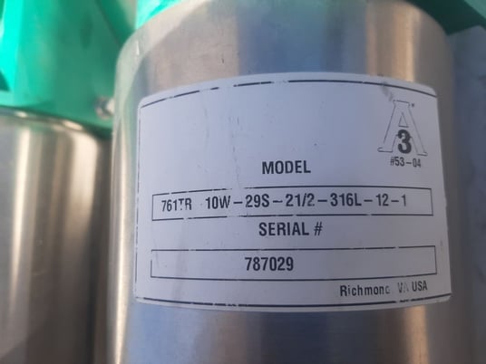 2.5" Tri-Clover #761TR 10W-29S-21/2-316L-12-1, Air-Actuated Control Valve, Stainless Steel - Image 3