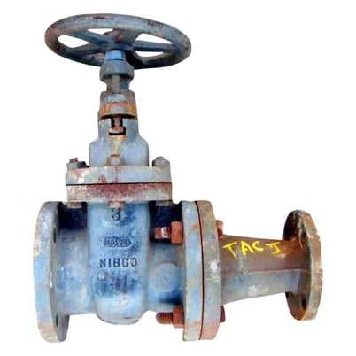 3" Gate Valve with 3" to 2" Reducer, Nibco - Image 1
