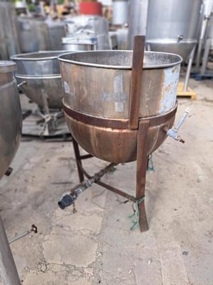 80 gallon, Greon, Stainless Steel kettle, jacketed, open top, dish bottom, 40 psi, 32" dia. x 29" deep - Image 1