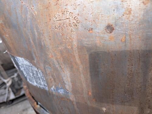 80 gallon, Greon, Stainless Steel kettle, jacketed, open top, dish bottom, 40 psi, 32" dia. x 29" deep - Image 7