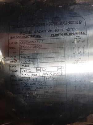 330 GPM @ 160' TDH, Jensen #JF326MDG21T-S, 316 Stainless Steel centrifugal pump, 10 HP, 3" inlet, 2" outlet - Image 6