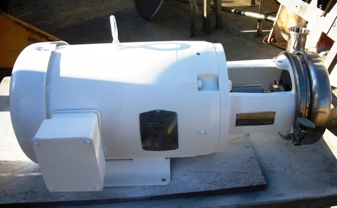 160 GPM, Alfa-Laval #C216MD21T, 316 Stainless Steel centrufugal pump, 2" tri-clamp inlet, 7.5 HP - Image 1