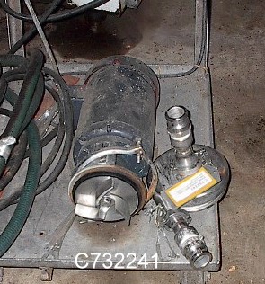 Tri-Clover #216MD56T-S-36, sanitary Stainless Steel pump, 5 HP, 2" inlet, 1.5" outlet, portable - Image 3