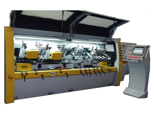 Cam-Wood #SM-732HSX, 7-head, high-speed feed-through moulder, 15 HP, 20-260 FPM, 11-13/16" x6-1/4" work - Image 2