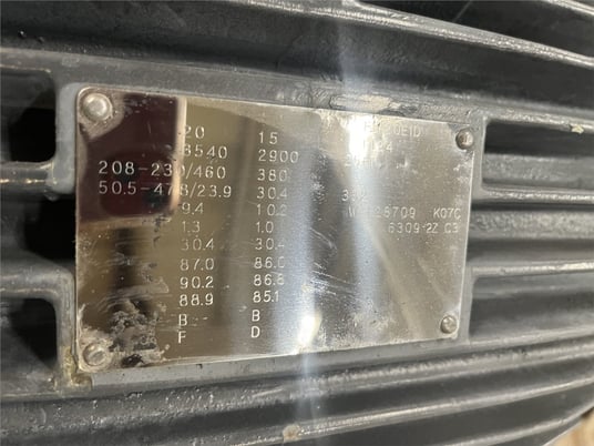 American Vacuum #05204, multistage centrifugal blower, 20 HP, - Image 2