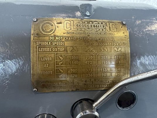 13" x 36" Clausing Colchester #13, engine lathe, 1-3/4" hole thru spindle, 40-1800 RPM, tailstock, 6" 3-Jaw - Image 5
