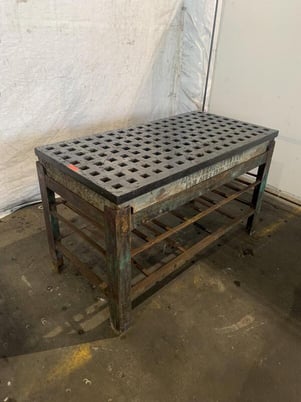 5' x 2' Acorn, welding table, x 36" height, w/ stand - Image 2