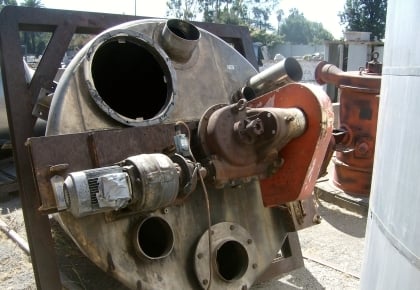 34 cu.ft. Mauri Engineering #MBX-010, Nauta Mixer, Stainless Steel, 5' 4" diameter x 7' 6" cone, 7 HP - Image 1