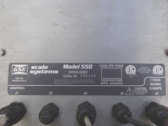 GSE Scale Systems #550, Programmable Scale, digital weight indicator, 13-3/4" x 12-1/4" S/S Platform - Image 2