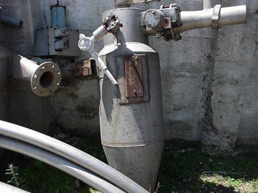 18" Semco, Cyclone Separator, Stainless Steel, 18" diameter x 2' straight side w/70-deg cone, 7" diameter - Image 2