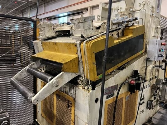 10000 lb. Perfecto, cradle straightener, 18" x .312", 7-roll straightener, coil cradle w/hold down - Image 6